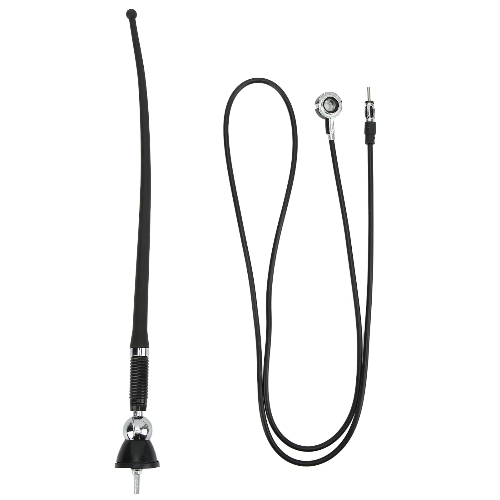 Autoradio-Antenne, 36 Cm, Hochfeste Auto-Stereo-Antenne, ABS, Schwarz, Verschleißfest, Hitzebeständig, FM-AM-Signalantenne, Universell für Autos von CHICIRIS