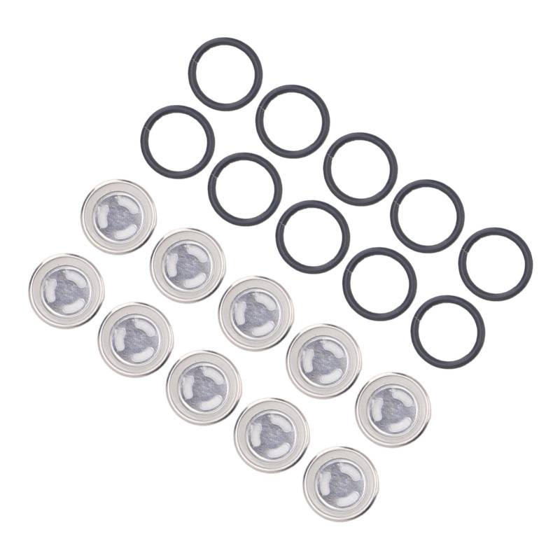 CHICIRIS 10 Stück Hauptbremszylinder-Schauglas – Gummidichtungsring, Klare, Stabile Linse, Kompatibilität mit Motorrädern und Geländefahrzeugen (18MM) von CHICIRIS