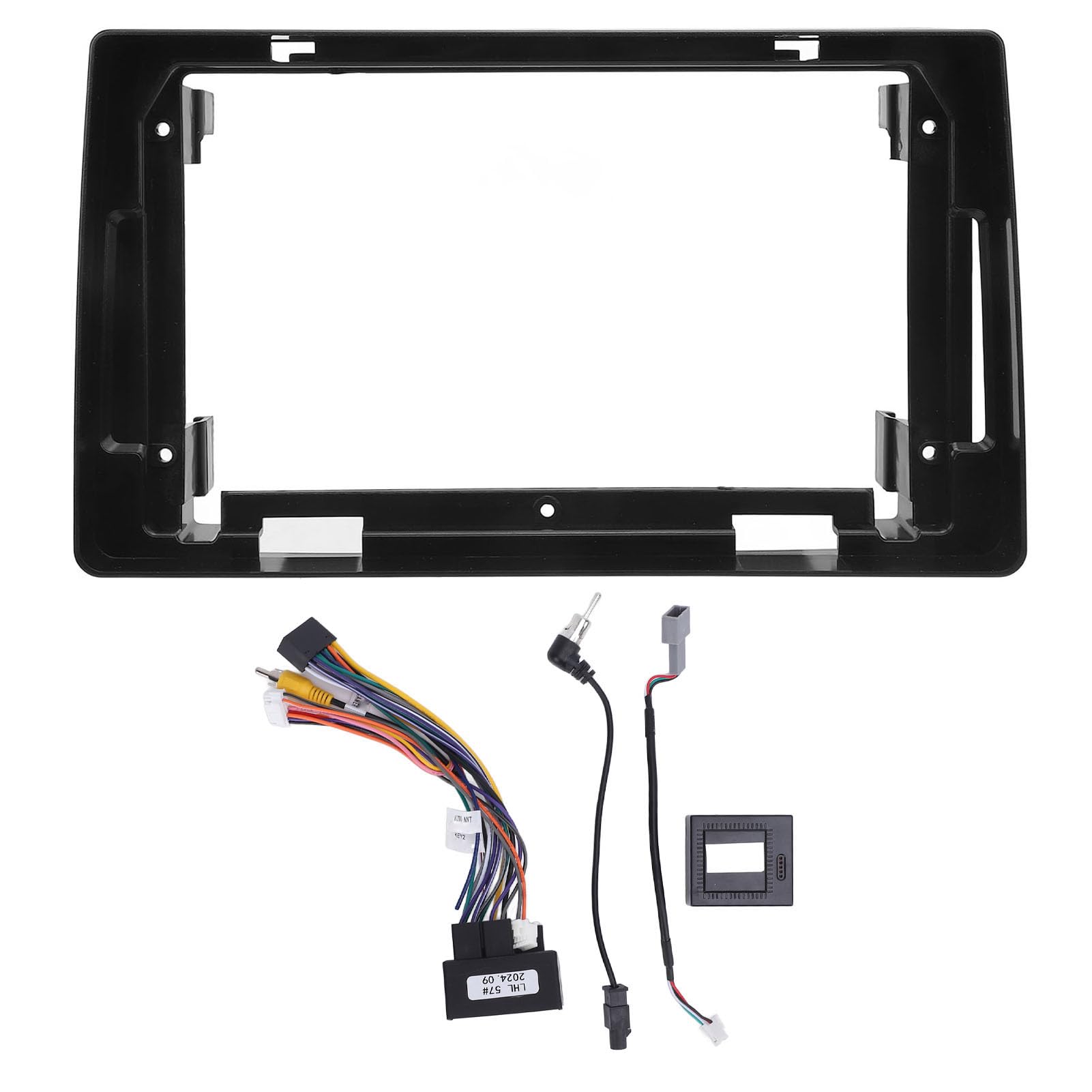 CHICIRIS Autoradio-Armaturenbrettrahmen für 3008 5008 Partner 2010–2017, Robustes ABS, Schwarz, Einfache Installation, Modernes Design, 9-Zoll-Navigationstafelrahmen, Kratzfest (Mit von CHICIRIS