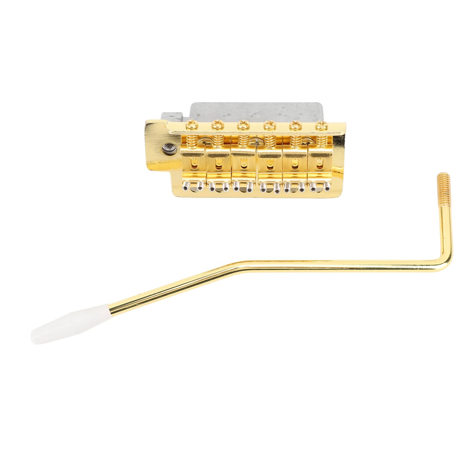 CHICIRIS Gitarren-Tremolo-Brücke, 52,5 Mm Tremolo-Brücke mit Stange, Zinklegierung, Vintage-E-Gitarren-Brücke, Ersatz für Style-Gitarren (Gold) von CHICIRIS