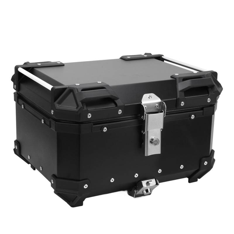 CHICIRIS Motorrad -Top -Hülle, 32L Motorrad -Top -Box mit Sicherheitsschloss Schnellfreisetzung Universal Fit Water Motorcycle Trunk Gepäck Top Case (Black) von CHICIRIS