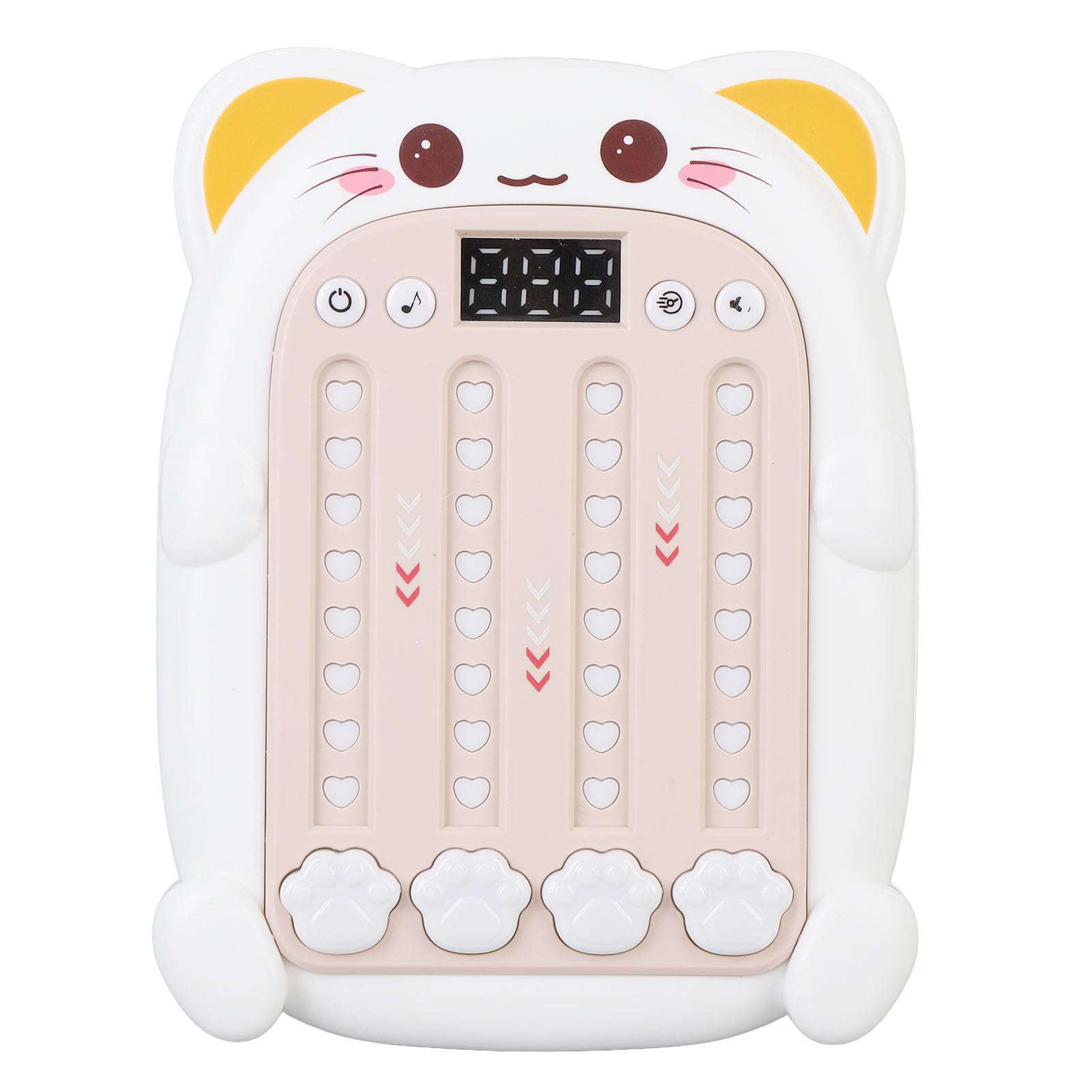 CHICIRIS Rhythmus-Spielmaschine, Rhythmus-Spielmaschine für, Elektronischer Scorescreen, 3 Geschwindigkeiten Einstellbar, Hand-Puzzle-Spielmaschine, Rhythmus-Schnell-Push-Spiel (White) von CHICIRIS