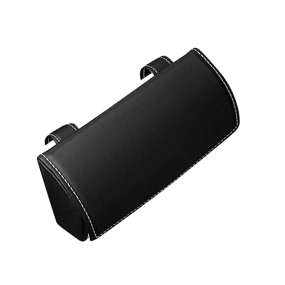 Sonnenbrillenhalter für Auto-Sonnenblende, Auto-Brillen-Organizer-Box, Fahrzeug-Visier-Zubehör, Brillenetui, Universell (Black) von CHICIRIS