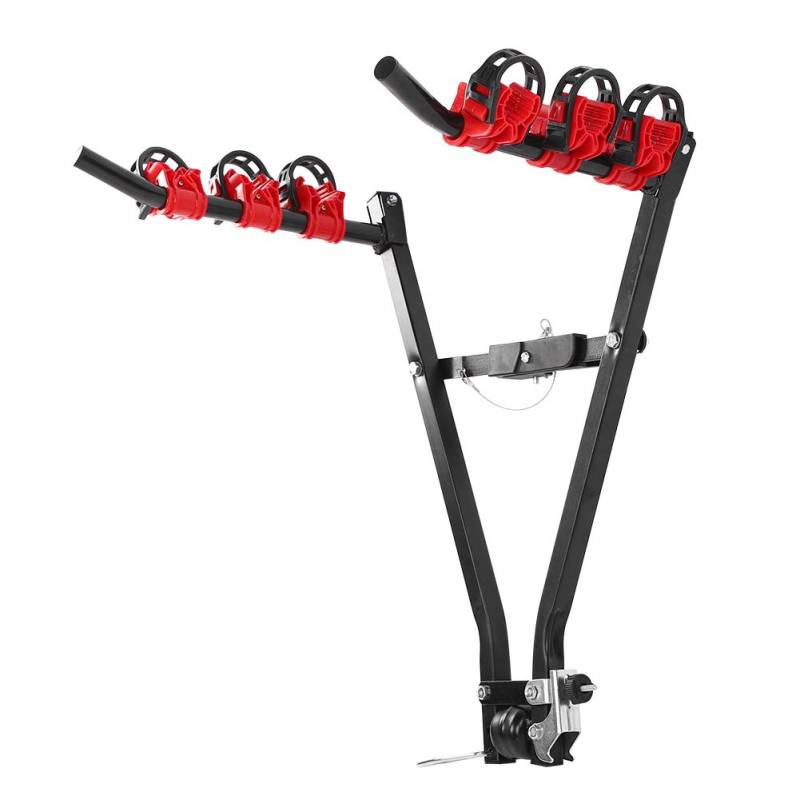 Stahl 23.23x12.60x28.35inch Auto Heck Fahrradträger, Fahrradträger Auto Van Rack Auto Fahrrad Anhängerkupplung, für die meisten Fahrradrahmen mit Top Tube Van Rack Zubehör von CHICIRIS