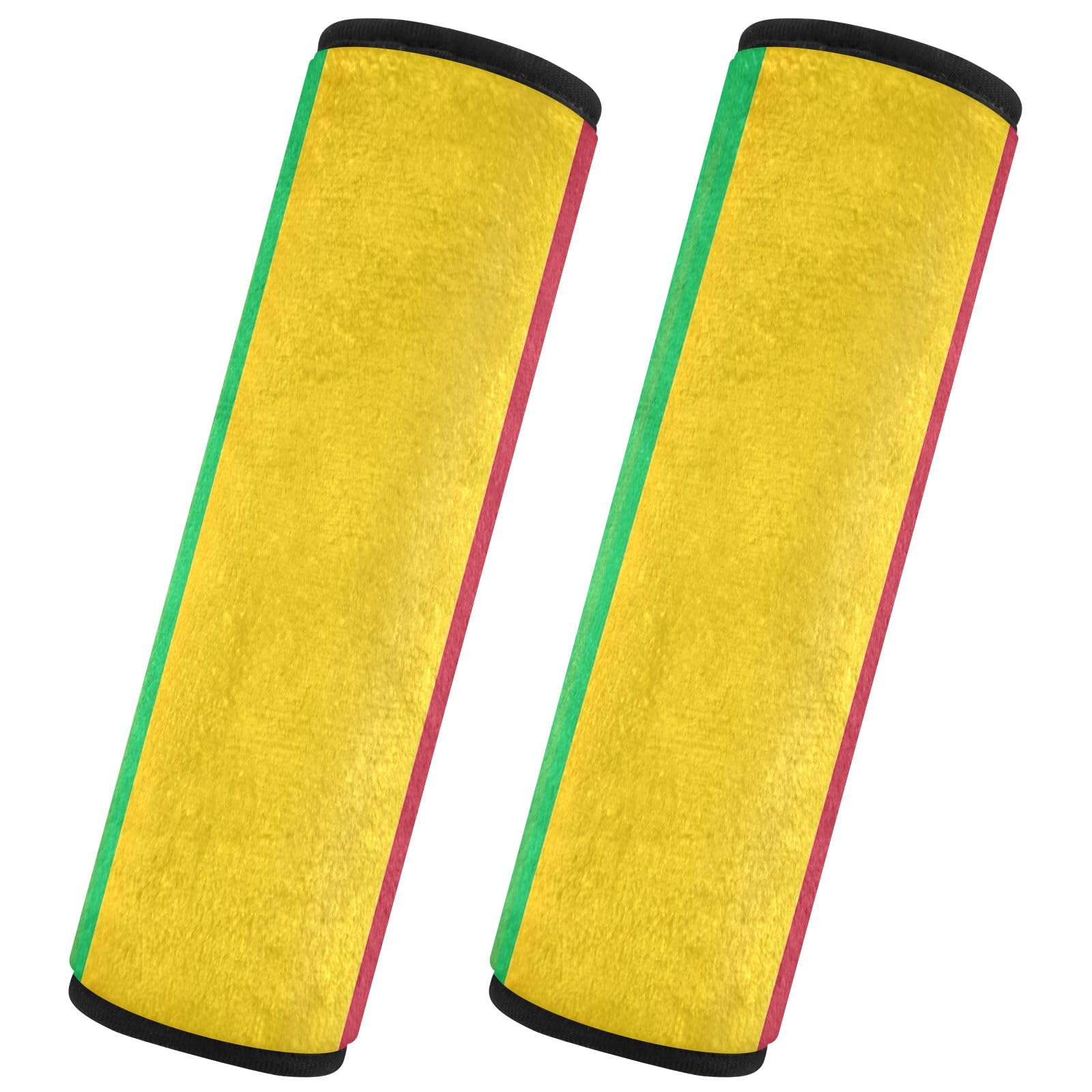 CHIFIGNO Sicherheitsgurtbezug mit Mali-Flagge, 2 Stück, Universal-Sicherheitsgurt-Bezüge, Autositz-Schultergurt-Pads für Erwachsene und Kinder von CHIFIGNO