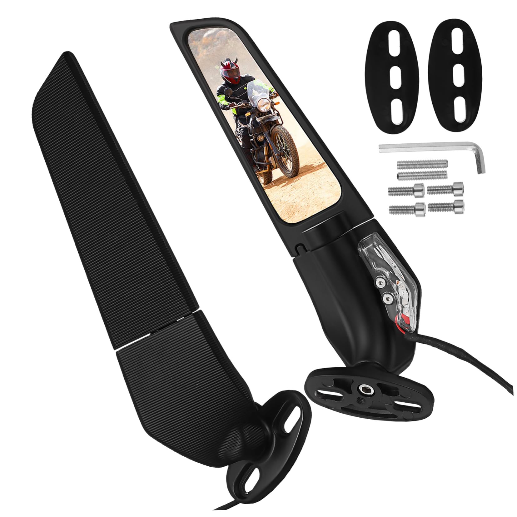 CHILDWEET 1 Paar Rückspiegel Roller moped spiegel Lenkerendenspiegel für Motorräder motorcycle mirrors Seitenspiegel für Motorräder Lenkerspiegel für Motorräder Abs von CHILDWEET