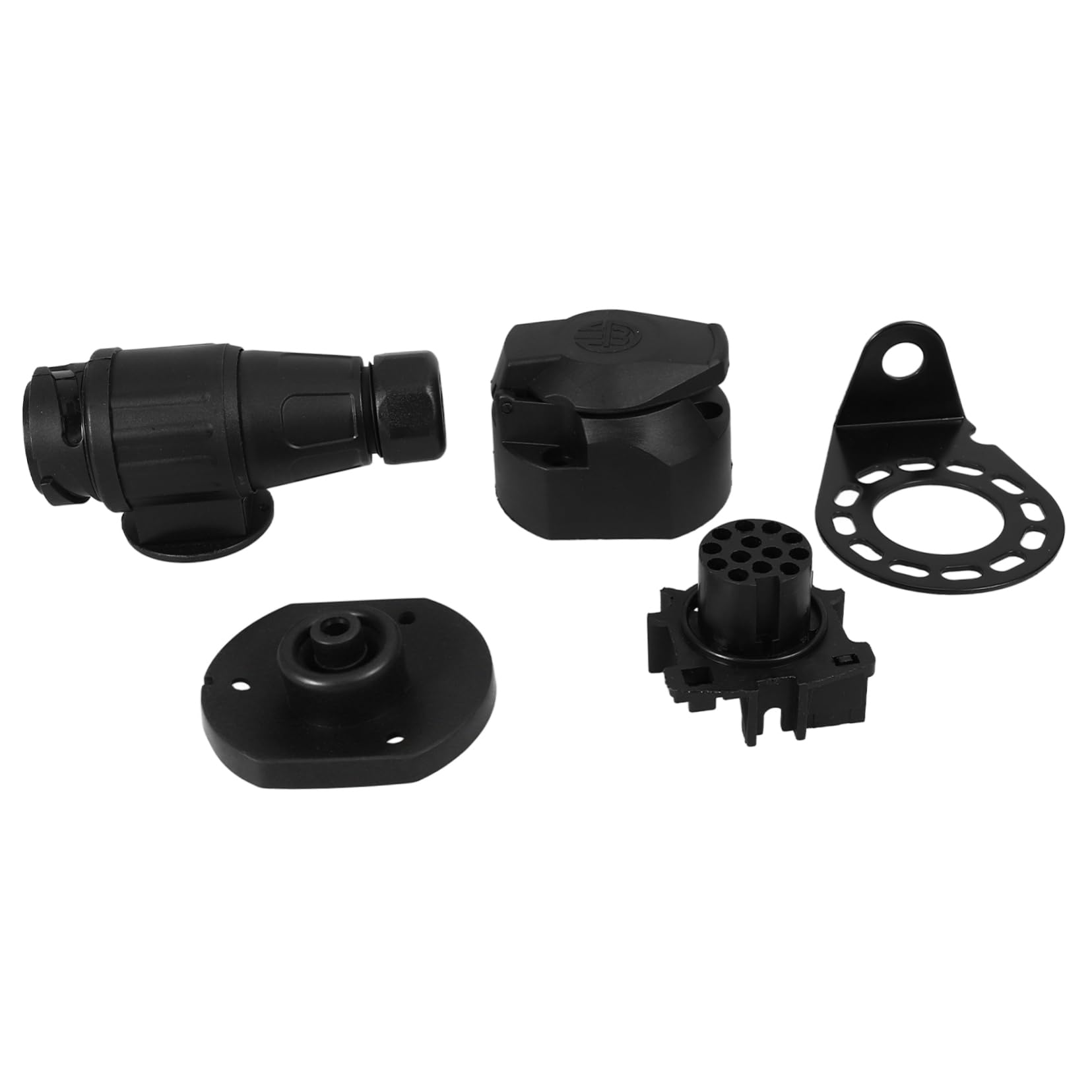 CHILDWEET 1 Satz Abschlepp Steckdose Wohnmobil-Anhänger- Anhängerstecker Zubehör für die Anhängermontage steckeradapter Wohnmobil Stecker Anhängersteckdose Kieselgel Black von CHILDWEET