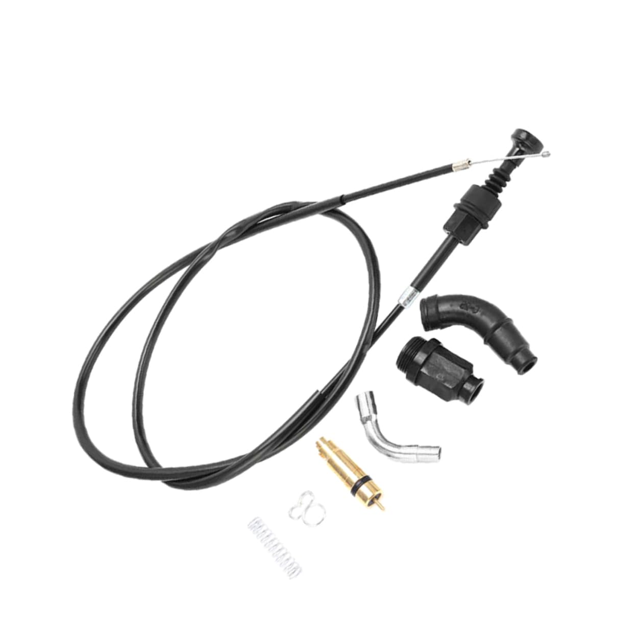 CHILDWEET 1 Satz Choke-kabel Gaszug Endet Gaszughalterung Bausatz Mini-fahrradauspuff Vergaser-choke Steuerkabel Ziehen Booster Chokezug Universal Zubehör Für Vierräder Black Kupfer von CHILDWEET