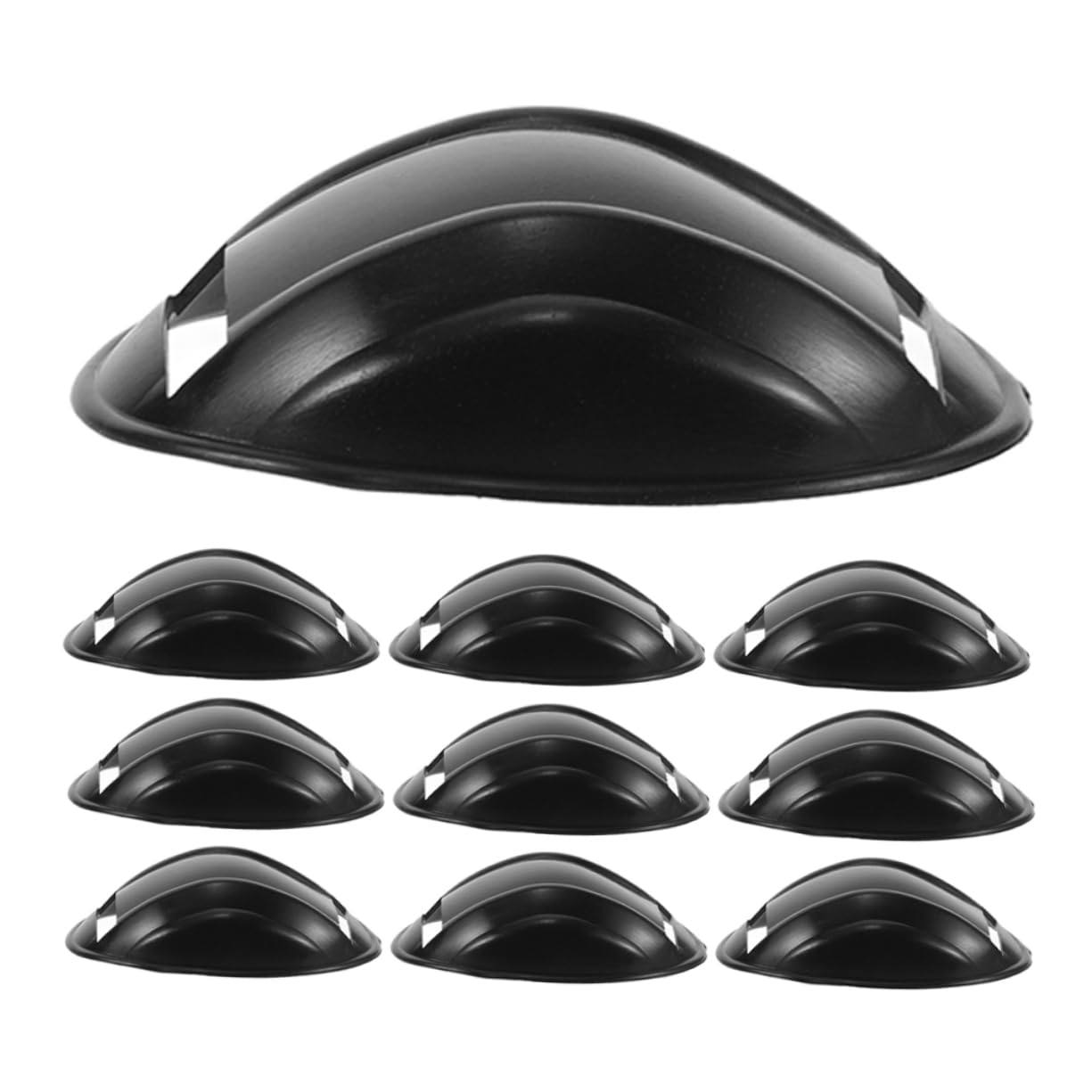 CHILDWEET 10Pcs Motorradhelmpolster motorradhelm zubehör Schutzhelm-Kinnpolster Kinnschutz für Fußball Helm-Kinnschutz Zubehör für Skihelme Kinnschutzpolster Helm-Kinnstütze Plastik Black von CHILDWEET