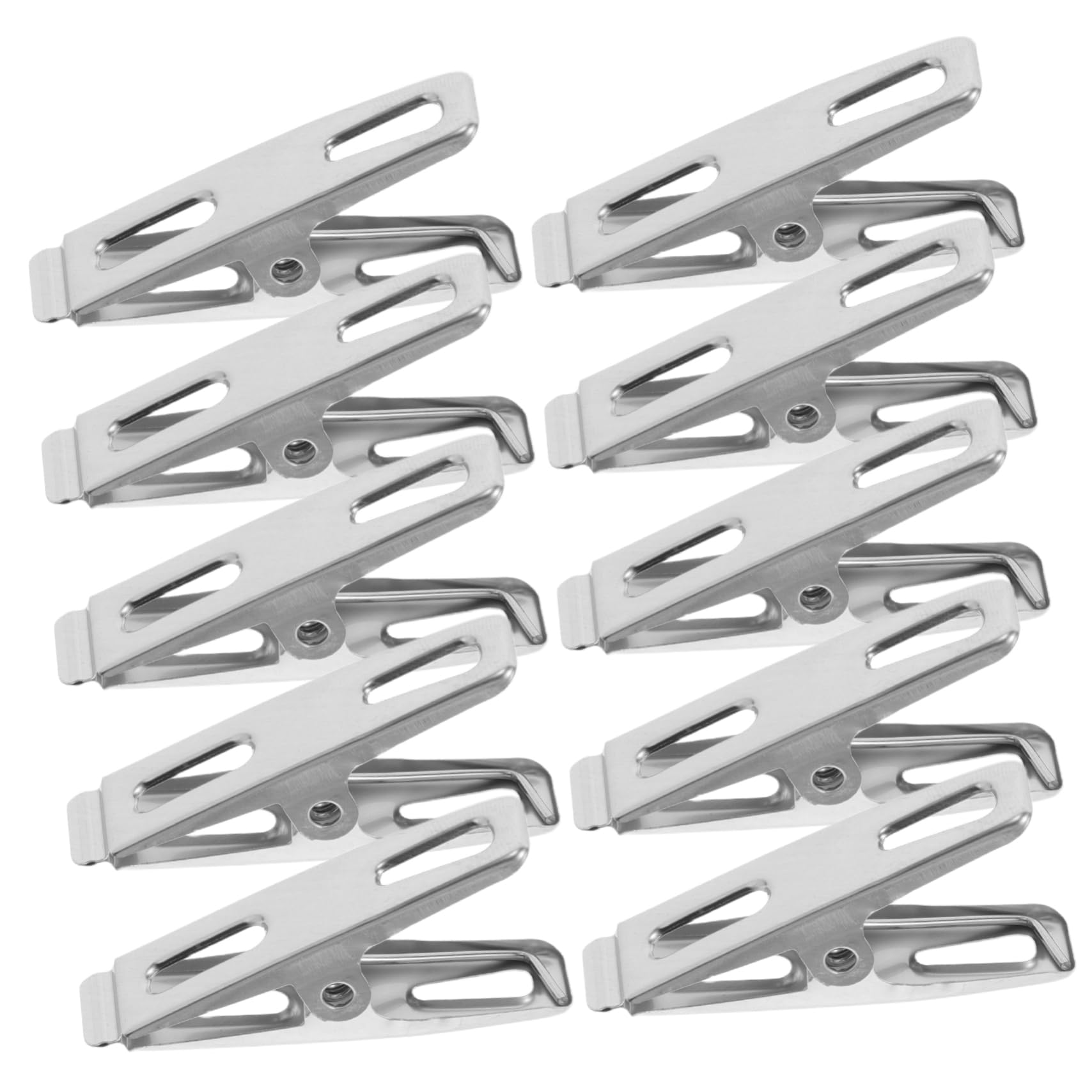 CHILDWEET 10St Edelstahlclip Deckenroller Vorhangklammer für Kleidung Schürze Coversoller Windschutzkleidung Clips zum Aufhängen von Quilt-Befestigungsclip Rostfreier Stahl Silver von CHILDWEET