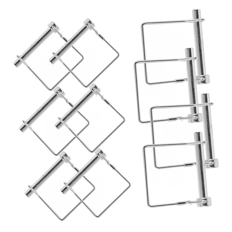 CHILDWEET 10st Quadratischer Sicherungsstift Anhängerkupplungsschlösser Haken Ansteckblume Anhänger Für Anhängerkupplung Tür Anhängerkupplung Sicherungsstift Sperren Stifte Silver Federstahl von CHILDWEET