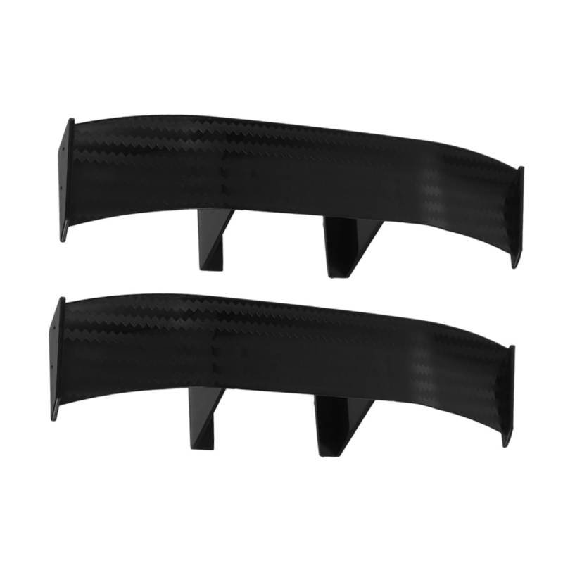 CHILDWEET 2 STK Auto Kleiner Heckflügel Kleiner Flügelspoiler Dachspoiler Hinten Autoaufkleber Modifiziertes Auto Heckspoiler Modifizierter Spoiler Mini-Spoiler Kleine Flügel Black Abs von CHILDWEET