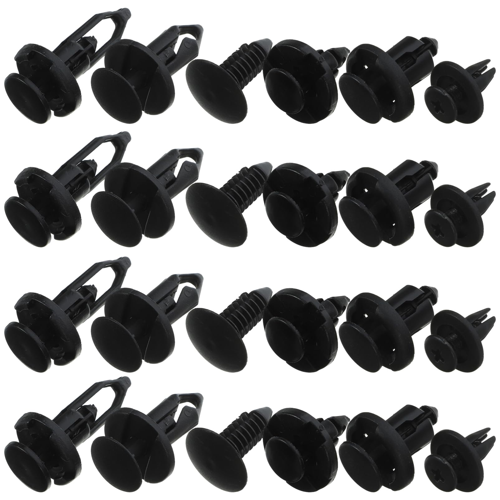 CHILDWEET 200St Kotflügelclip Lückenfüller für Autositze Stoßstange Verschluss Auto spanngurte Auto verkleidung Clips Stoßstifte für Kraftfahrzeuge Clips und Befestigungselemente Nylon Black von CHILDWEET