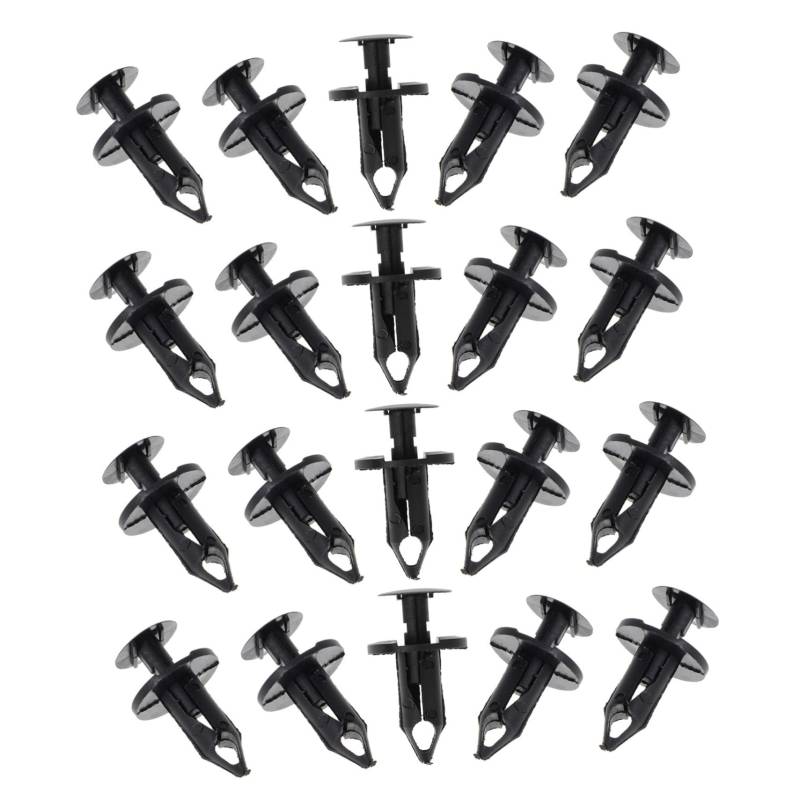 CHILDWEET 20Pcs Auto Stoßfänger Cars Carteile Für Autohalterclips Zubehör Pushtyp Clip Sortiment Stoßfänger Clips Für Auto Automobilverbinder Nylon Black von CHILDWEET