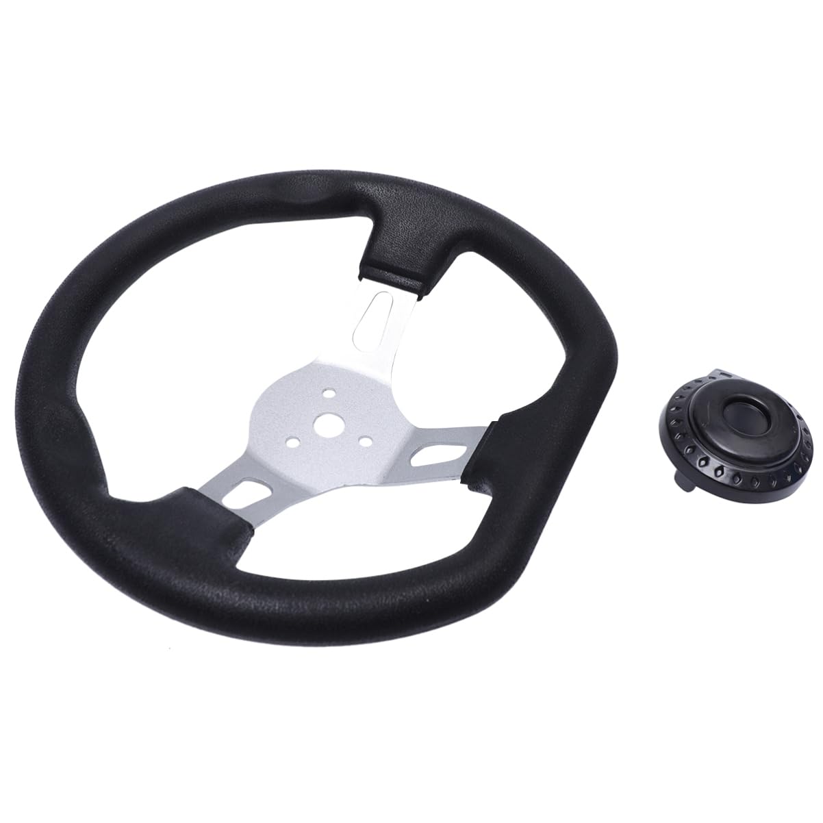 CHILDWEET 270mm Lenkrad lenkradschoner lenkrollen lenkradbezug auto dekoration car decor lenkradknauf lenkradkralle autodeko PU-Lenkrad Go-Kart-Lenkrad Rennlenkrad Modifikation Lenkrad Black von CHILDWEET