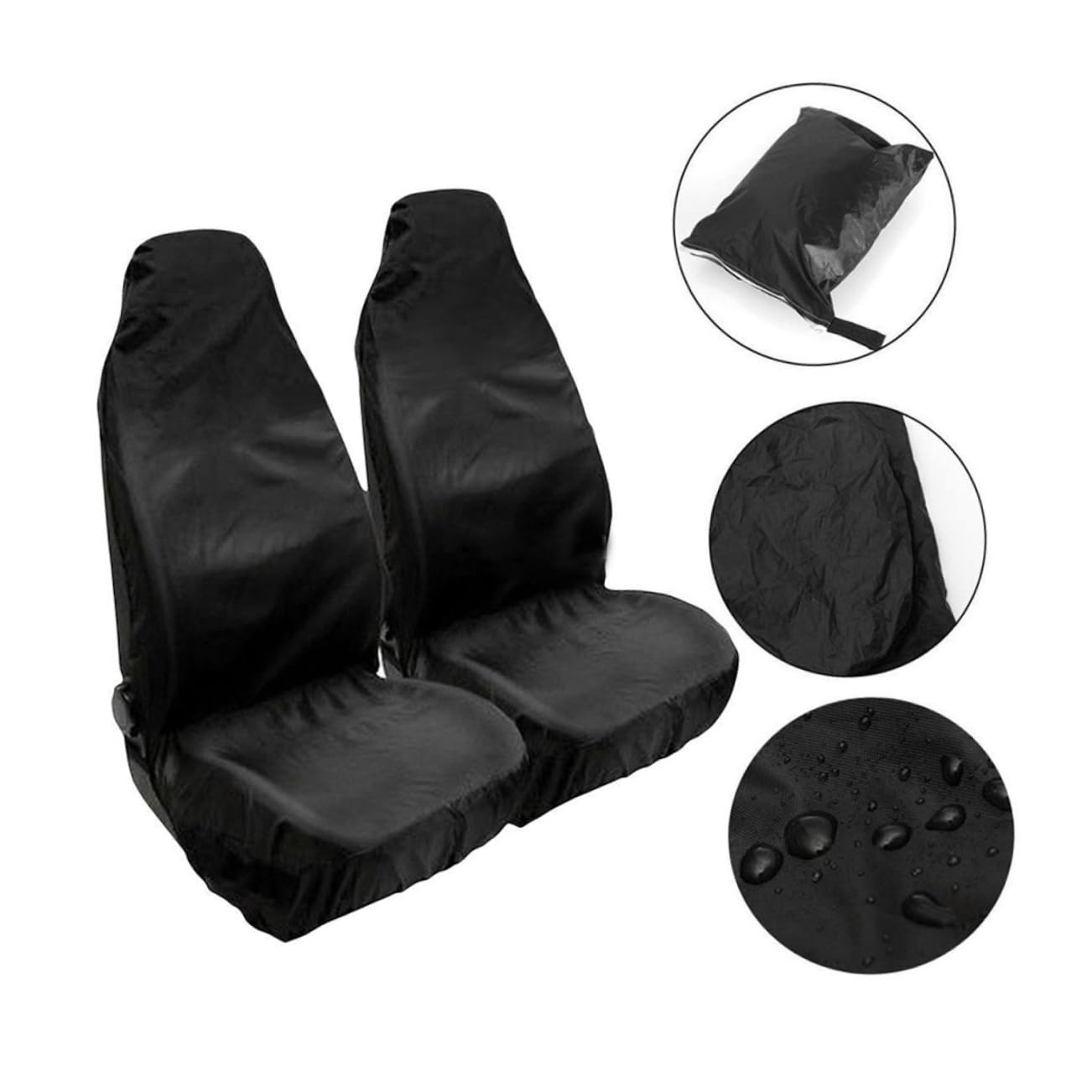 CHILDWEET 2St Autositzschutz autositzbezüge Auto sitzbezüge sitzbezug Auto Set autositze bezug Schwarze Sitzbezüge für Autos Auto Kissen Sitz Autositzüberzug autositzbezug wasserdicht Black von CHILDWEET