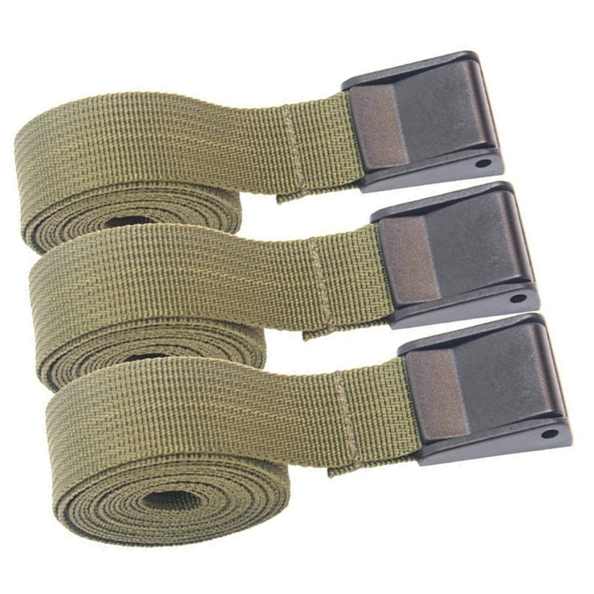 CHILDWEET 3St Gepäckband kleine Spanngurte Veranstalter Sparer Bungee Netz Schultergurt Camping-Zurrgurte Gepäckbefestigungsgurt Taschenbefestigungsgurte Gepäckgurt PP-Gurtband Olive Green von CHILDWEET