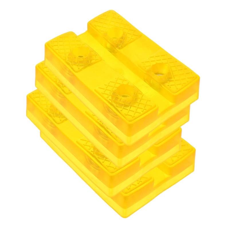 CHILDWEET 4 Stück Gummimatte Wagenheberständerpolster für Quetschschweißungen Bodenheber mit niedrigem Profil Bausatz Gummipad Hebebühne Zubehör Gummi-Wagenheber-Pad-Adapter Jack-Pad Yellow von CHILDWEET