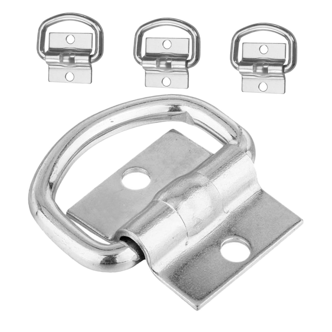 CHILDWEET 4 Stück LKW-zugringschnalle Autoring Haken Wohnwagen Kleiner D-Ring-anhänger Strass-haarnadeln Teilanhänger Schienenjalousien Teile Ring Riemenanhänger Galvanisiertes Eisen Silver von CHILDWEET