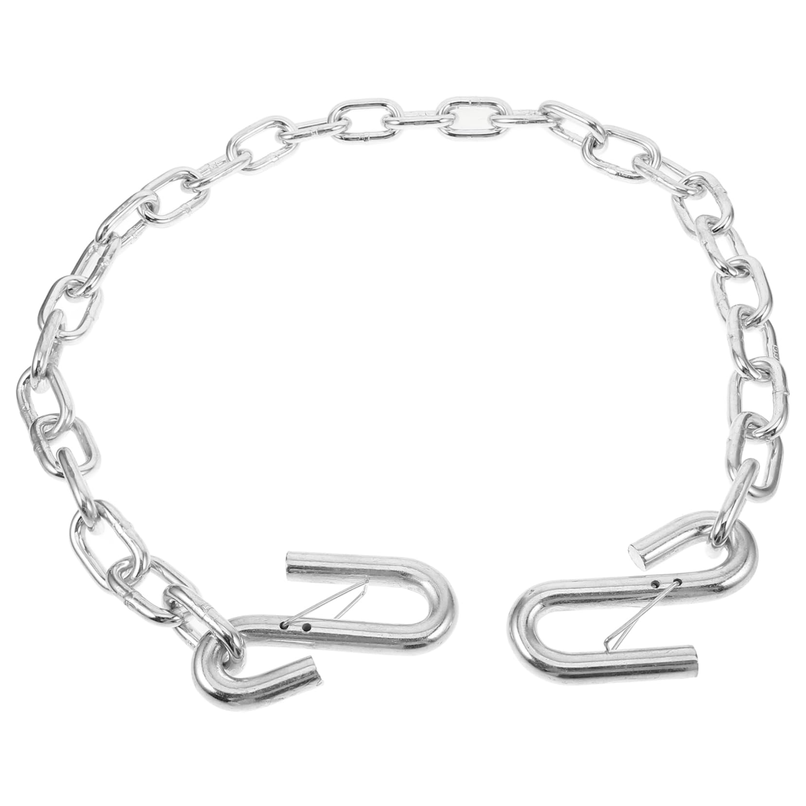 CHILDWEET Auto-karabinerhaken Abschleppen Von Sicherheitsketten Wechselrichter Verriegelungsbolzen Leistung Sperren Anti-Klapper-anhängerklemme Kette Für Schaukel Silver Rostfreier Stahl von CHILDWEET