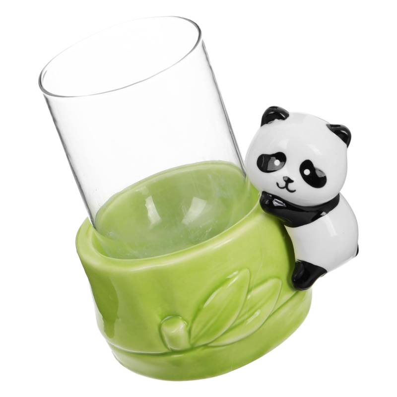 CHILDWEET Hydroponische Vase Pflanzenvermehrung Wasserpflanzenvase Dekoration Von Wasserpflanzen Vermehrungsvasen Für Pflanzen Pflanzenhalter Aus Keramik Wasserpflanzendekor Panda-vase Glas von CHILDWEET