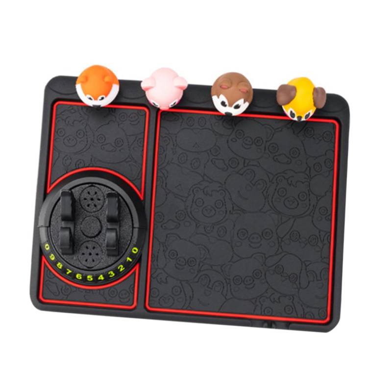 CHILDWEET Telefon Anti-rutsch-pad Erfrischer Platte Handy-autohalterung Multifunktionaler Autohalter Klebrig Anti-rutsch-Matte Für Fahrzeuge Handy, Mobiltelefon Zubehör Quad Black PVC von CHILDWEET