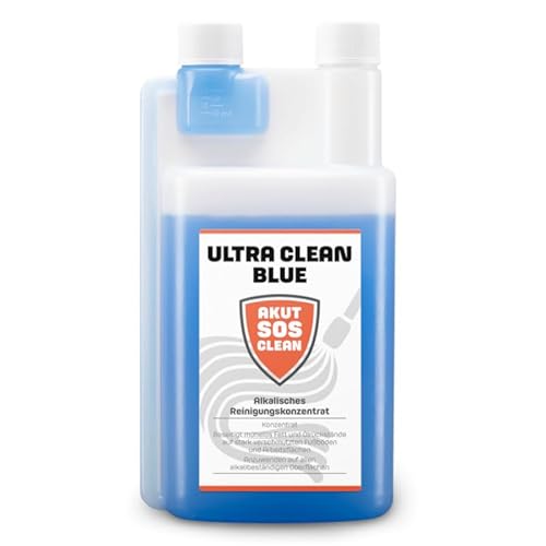 Akut SOS Clean ULTRA CLEAN BLUE Alkalisches Reinigungs Konzentrat Beseitigt mühelos Fett & Öl auf stark verschmutzten Fußböden von CHIMP TOOLS PREMIUM CAR CARE PRODUCTS