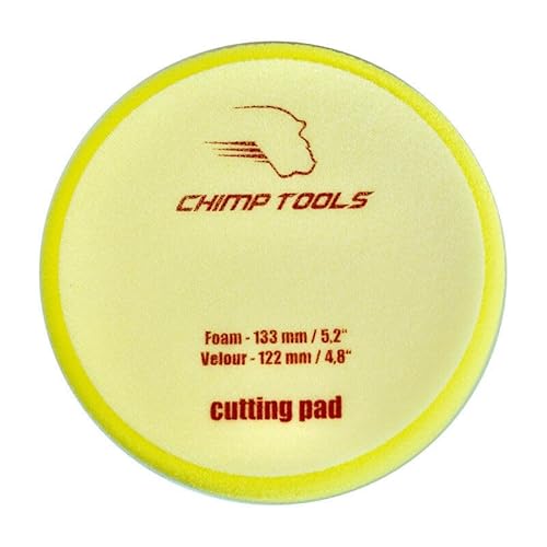 CHIMP TOOLS Cutting Polier Pad Polierschwamm Lackdefekte Kratzerreparatur | hartes Polierpad 125mm von CHIMP TOOLS PREMIUM CAR CARE PRODUCTS