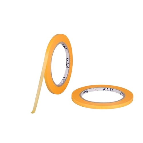 HPX Masking Tape Fine Line Klebeband 4400 - überpolierbar - 9mm x 50m Abklebeband Abdeckband Polierband Temperaturbeständig bis 100°C von CHIMP TOOLS PREMIUM CAR CARE PRODUCTS