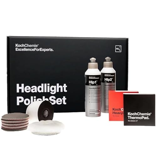 Koch Chemie Headlight Polish Set - Scheinwerferpolitur Set - Matte Scheinwerfer aufbereiten - hochglanz Scheinwerferpolitur von CHIMP TOOLS PREMIUM CAR CARE PRODUCTS