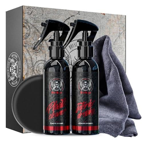 RR Customs Bad Boys Cockpitpflege Kunststoffreiniger Kunststoffpflege Set Cola Duft mit Applikator und Mikrofasertuch von CHIMP TOOLS PREMIUM CAR CARE PRODUCTS