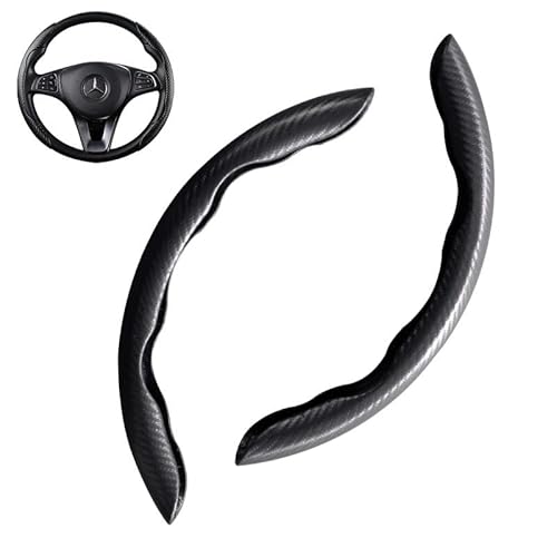 Car Steering Wheel Cover Für Toyota RAV4 RAV 4 2019 2020 2021, Segmentierter Lenkradschutz Comfortable Steering Wheel Covers Accessories,A-Black von CHIPEL