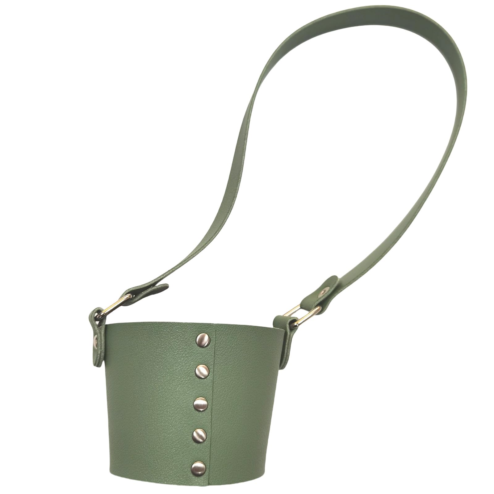 Lederbecher Tragetehalter Handheld Kaffeeshülle Tasse Outdoor Tragbare Tassen Träger Reisen Tassenzubehör von CHIZISX