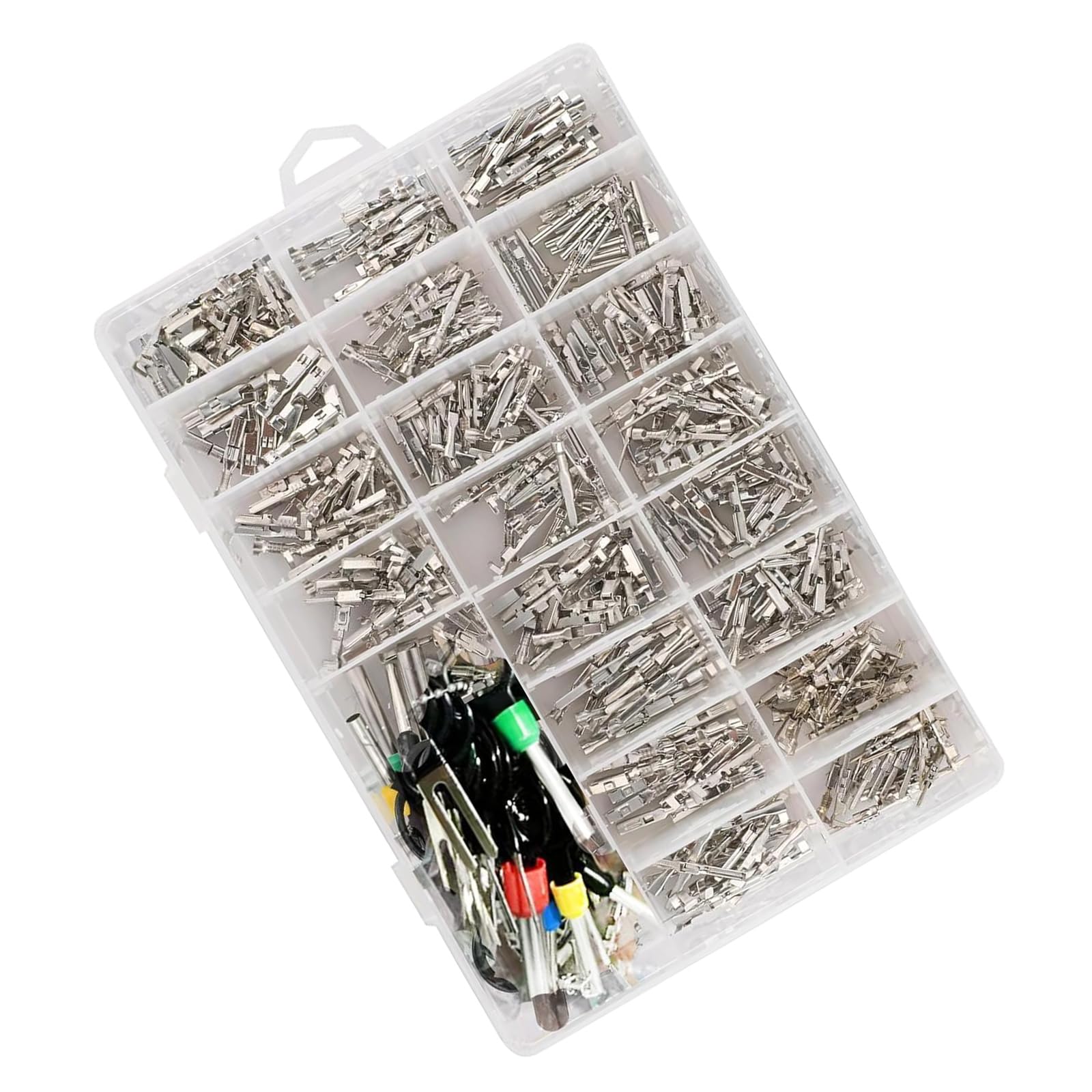 Professionelle 340pcs Auto Drahtanschluss Set Metallklemmen Mit Männlichen Weiblichen Crimps Pins Essentielle Autodrahtklemmen Set von CHIZISX