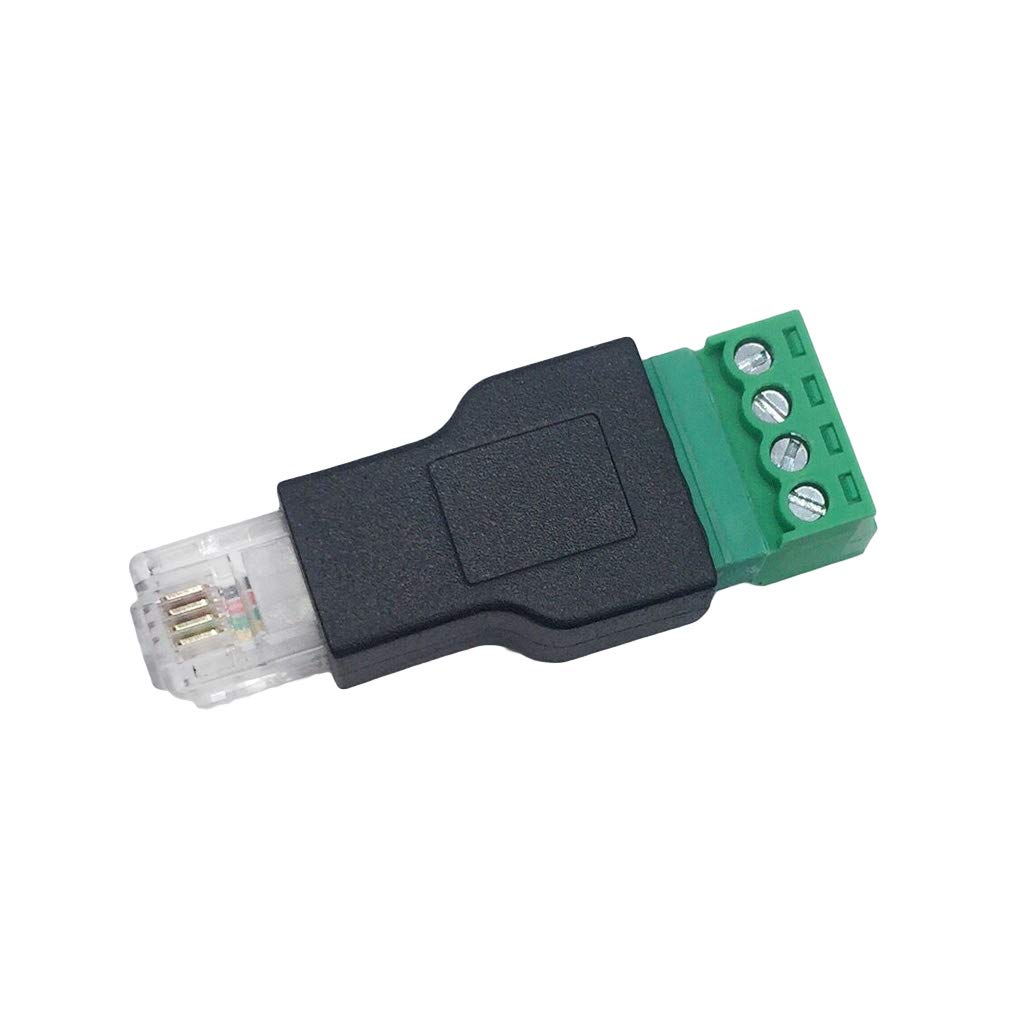 RJ11 Auf Schraubklemmen Adapter RJ11-Stecker Auf 4-poligen Stecker Splitter Schildklemmen Stecker Für CCTV DVR Zubehör von CHIZISX