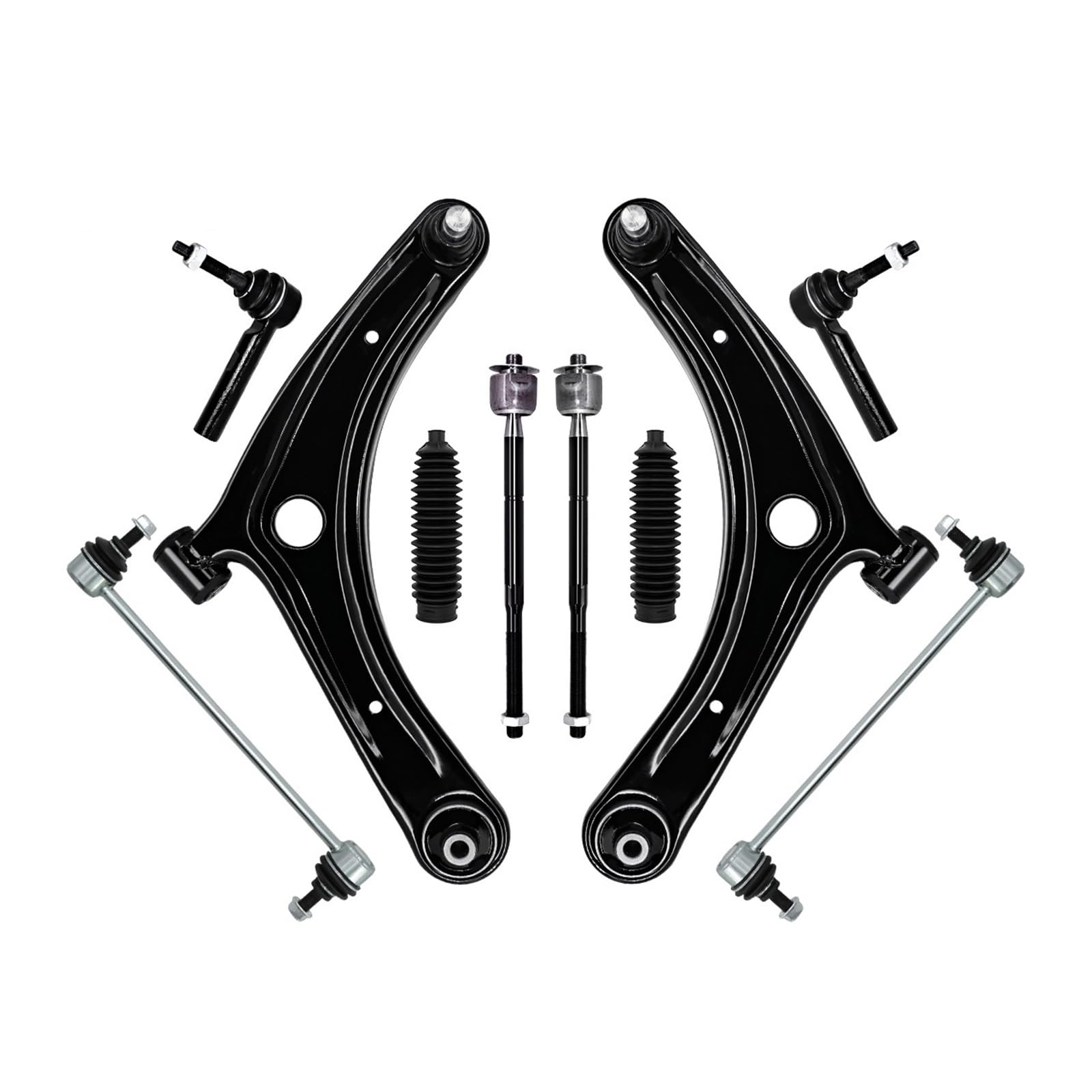 10-teiliges vorderes unteres Querlenker-Set for Querlenker, kompatibel mit Compass Patriot Dodge Caliber 2007 2008 2009 2010-2017 von CHJNUUNL