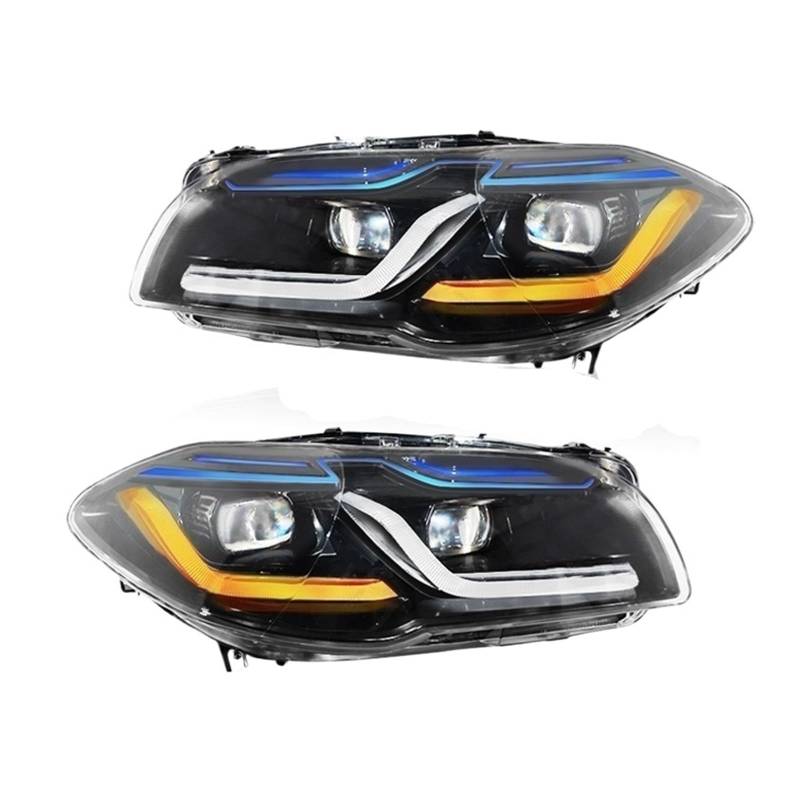 2 STÜCKE Autolichter Kompatibel for BMW F10 Scheinwerfer-Projektorobjektiv 2010-2016 F18 520i 525i 530i F11 Front-DRL-Blinker Autozubehör(2010-2013 Year,1_NO AFS) von CHJNUUNL