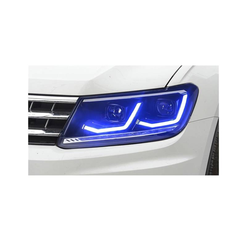 Auto Lichter Kompatibel for Tiguan Scheinwerfer 2017-2021 Kompatibel for Tiguan Kopf Lampe Drl Projektor Objektiv Automotive(Go) von CHJNUUNL