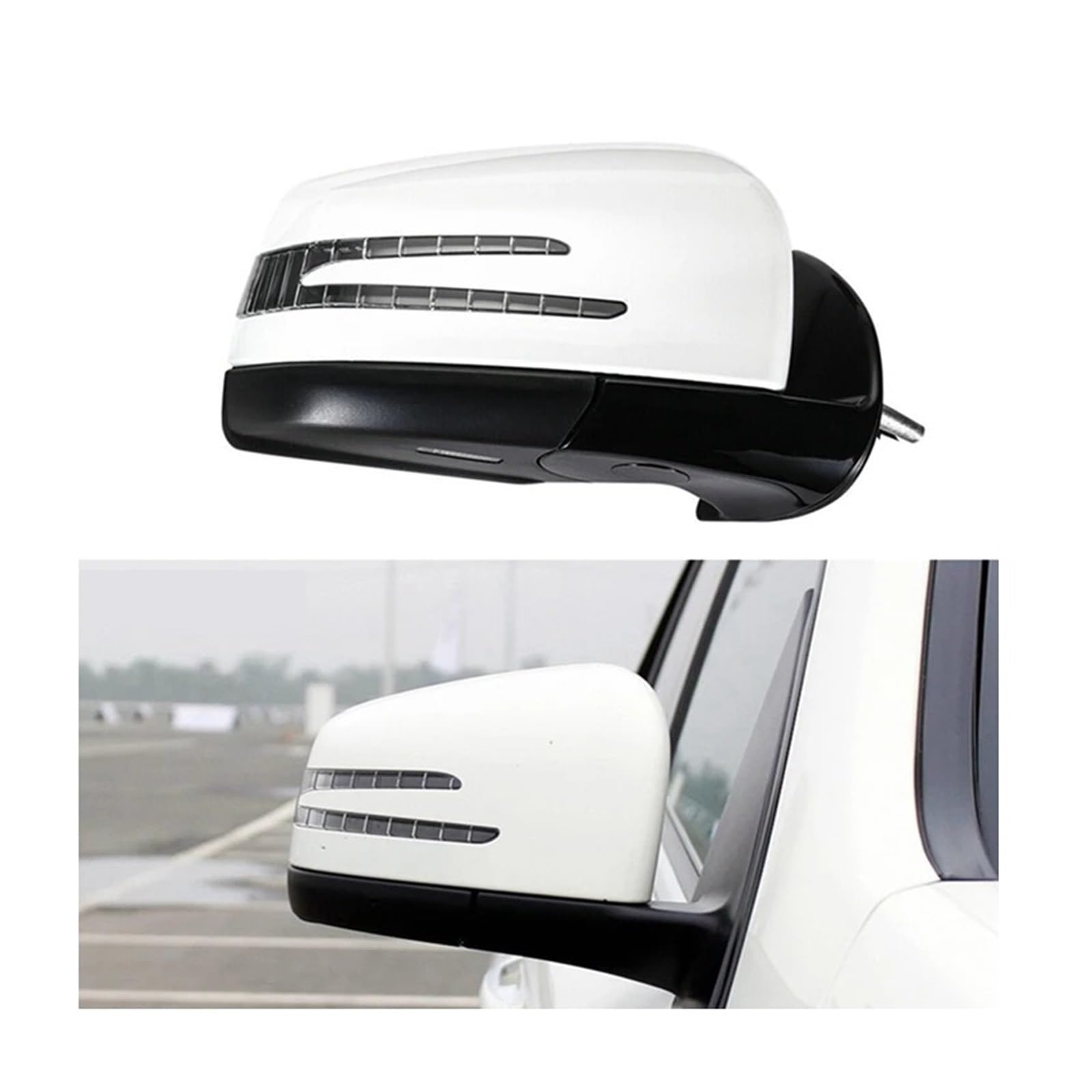 Auto-Rückspiegel mit elektrischer Einklappfunktion, kompatibel mit Benz ML GL-Klasse W164 X164 2005–2011 1648105193 1648104693 von CHJNUUNL