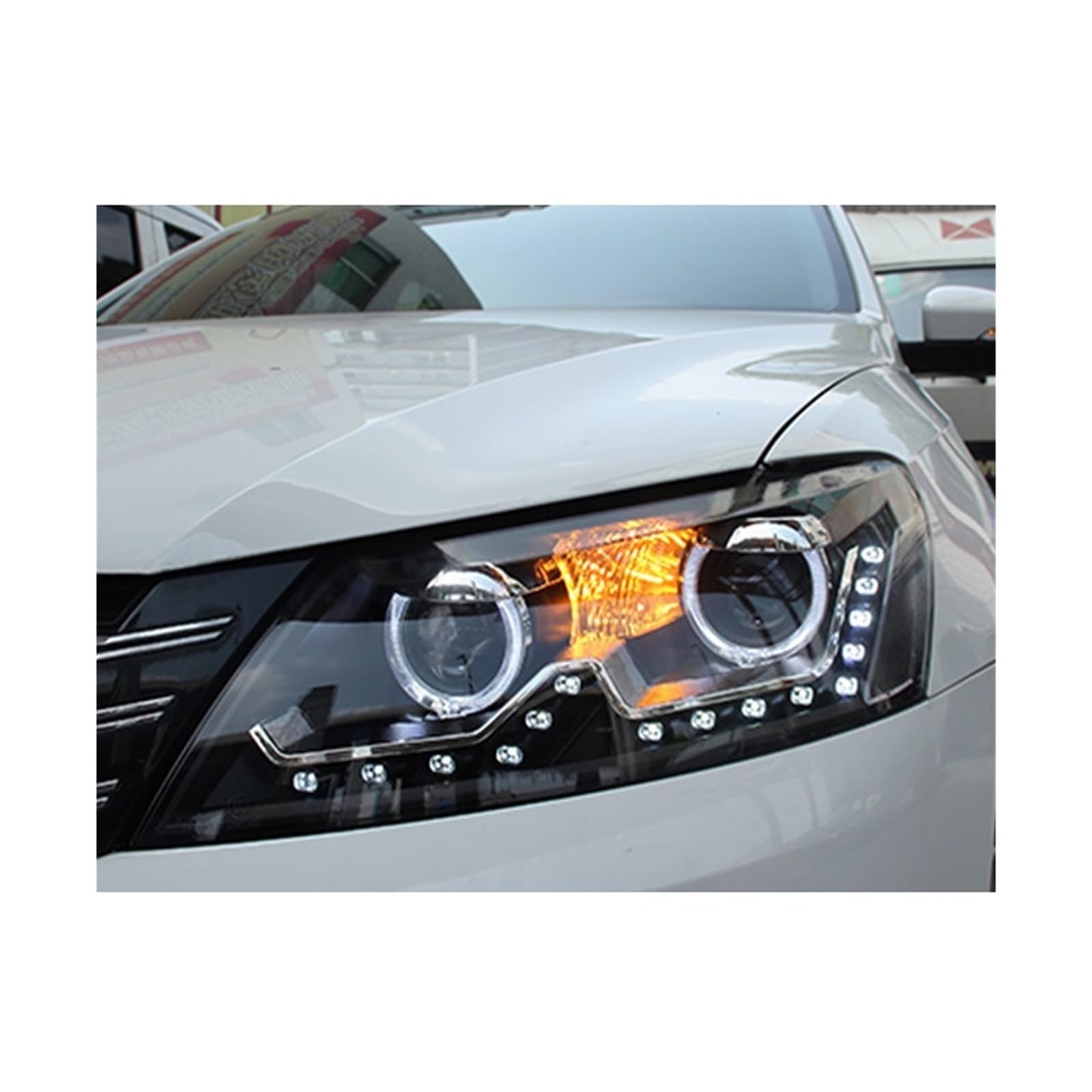 Auto-Styling Kompatibel for VW Passat B7 Scheinwerfer 2011-2015 Scheinwerfer DRL Bi Xenon-Objektiv Fernlicht Frontscheinwerfer(5000K) von CHJNUUNL