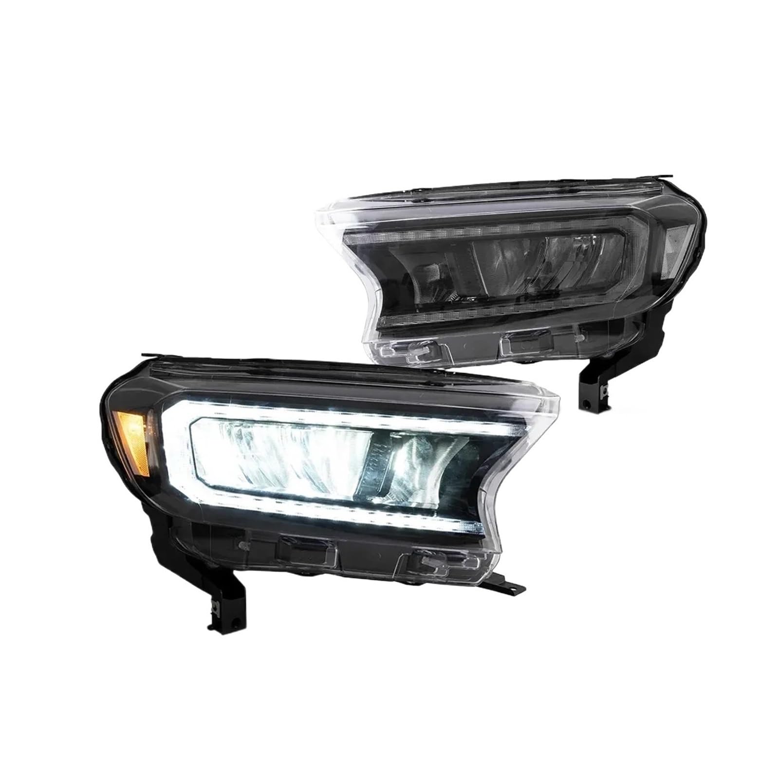 Autoteile LED-Scheinwerfer Autoscheinwerfer Montage Frontleuchte 2015–2018 2019 2020 mit sequentiellem Blinker kompatibel for Ford Ranger T6 T7(Reflective bowl) von CHJNUUNL