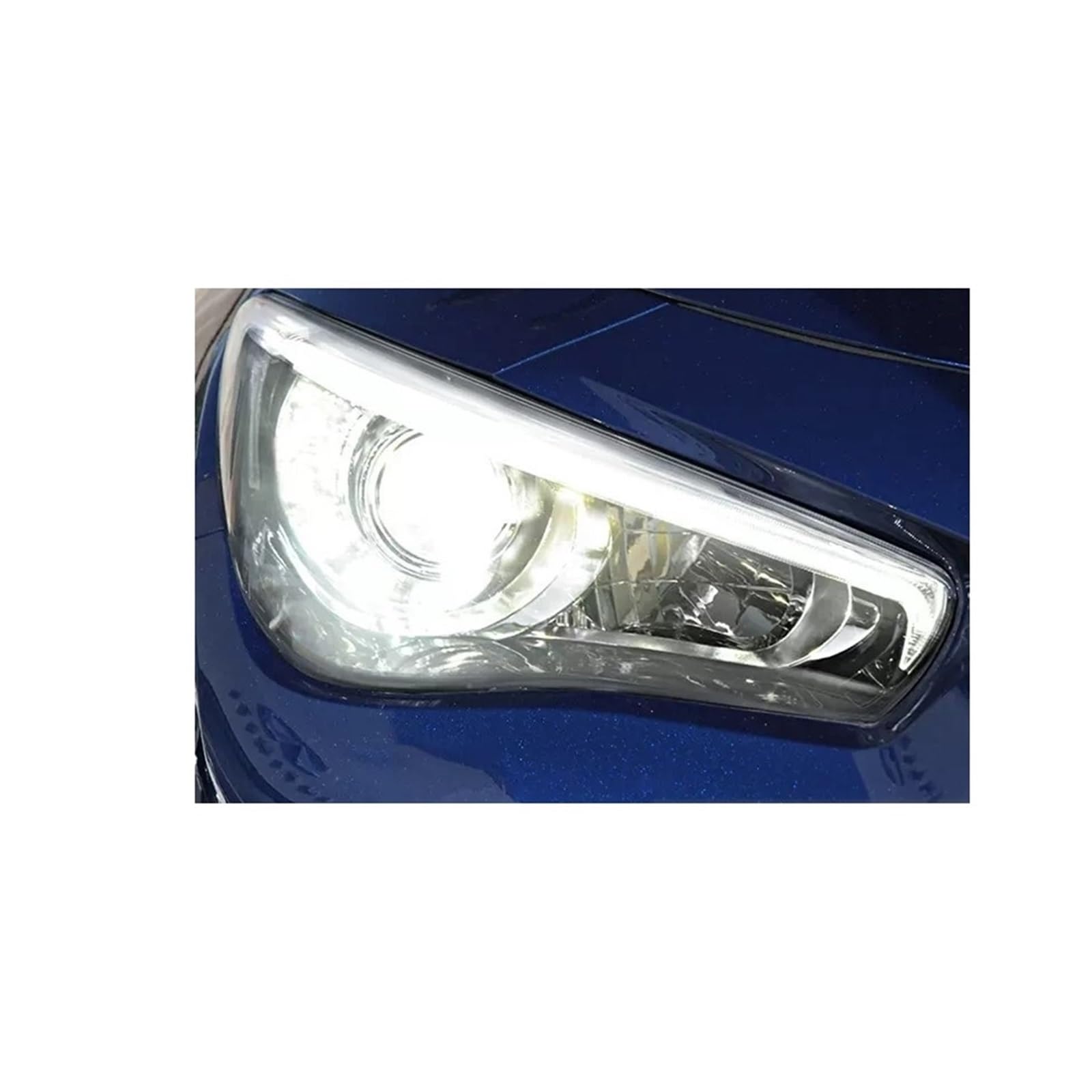 Autozubehör Kompatibel for Infiniti Q50 Kopf Licht 2014-2019 Q50 Scheinwerfer DRL Blinker Fernlicht Projektor Objektiv von CHJNUUNL