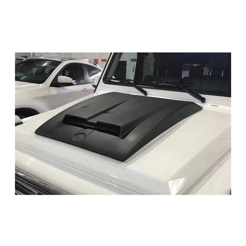 Echte Carbonfaser-Frontstoßstangen-Entlüftungsabdeckung, kompatibel mit Mercedes-Benz G-Klasse W463 G500 G55 G63 G350 2007–2016 Motorhaube(FRP Unpainted) von CHJNUUNL