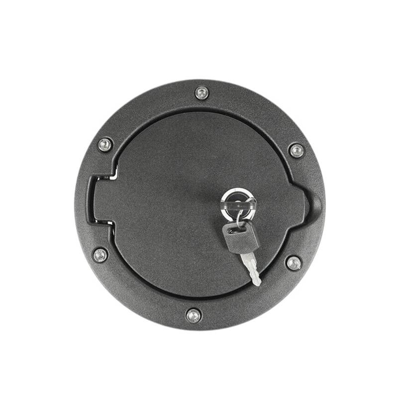 Kompatibel for Wrangler JK 07–18 Auto-Gas-Benzin-Tankdeckel-Abdeckung mit Schloss, Aluminium-Verriegelung, Kraftstoff-Gas-Benzin-Tankdeckel von CHJNUUNL