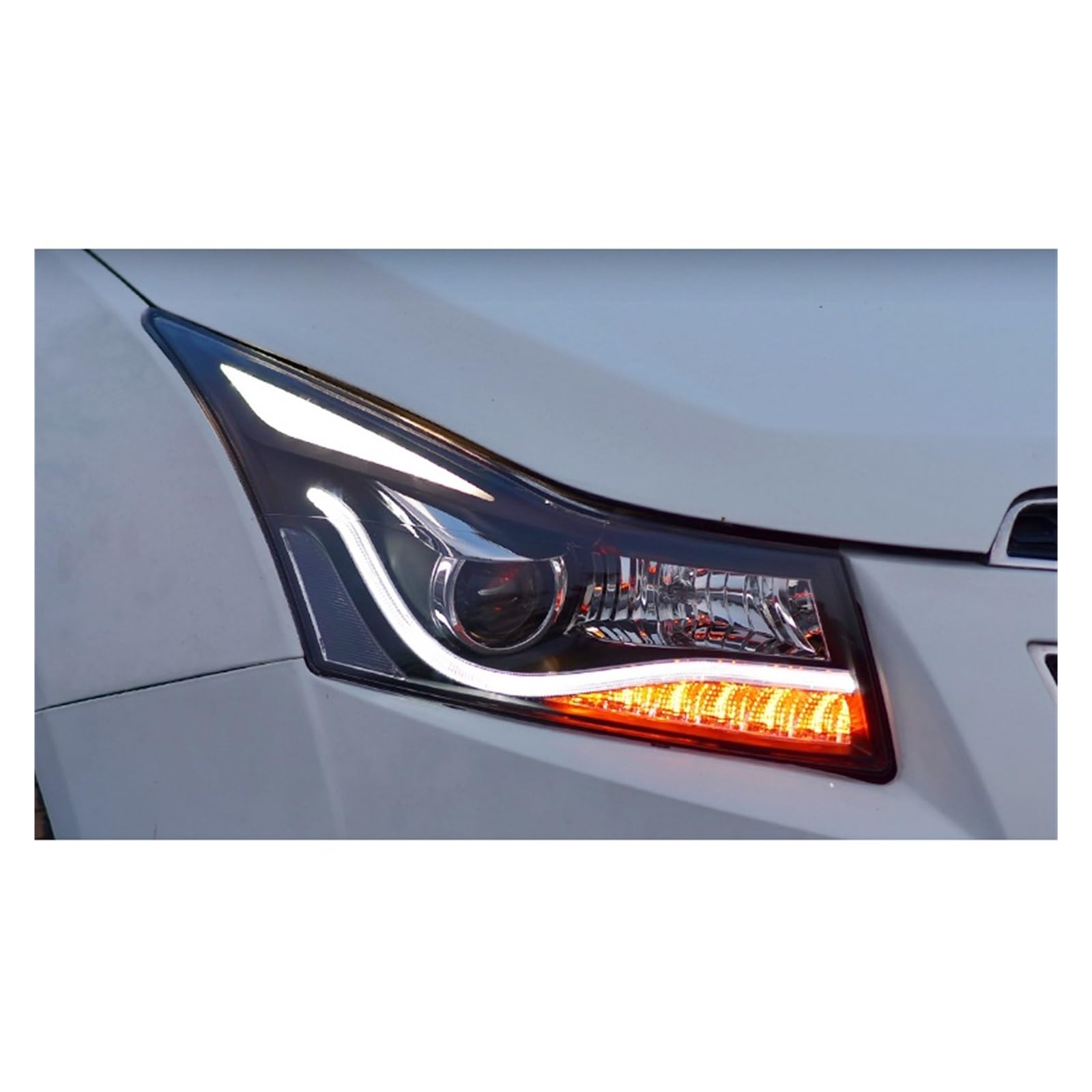 Scheinwerfer Kompatibel for Chevrolet Cruze 2009-2014 Scheinwerfer Be-xenon Projektor OBJEKTIV Front Lampe Auto Styling T(With l-e-d bulb kit) von CHJNUUNL