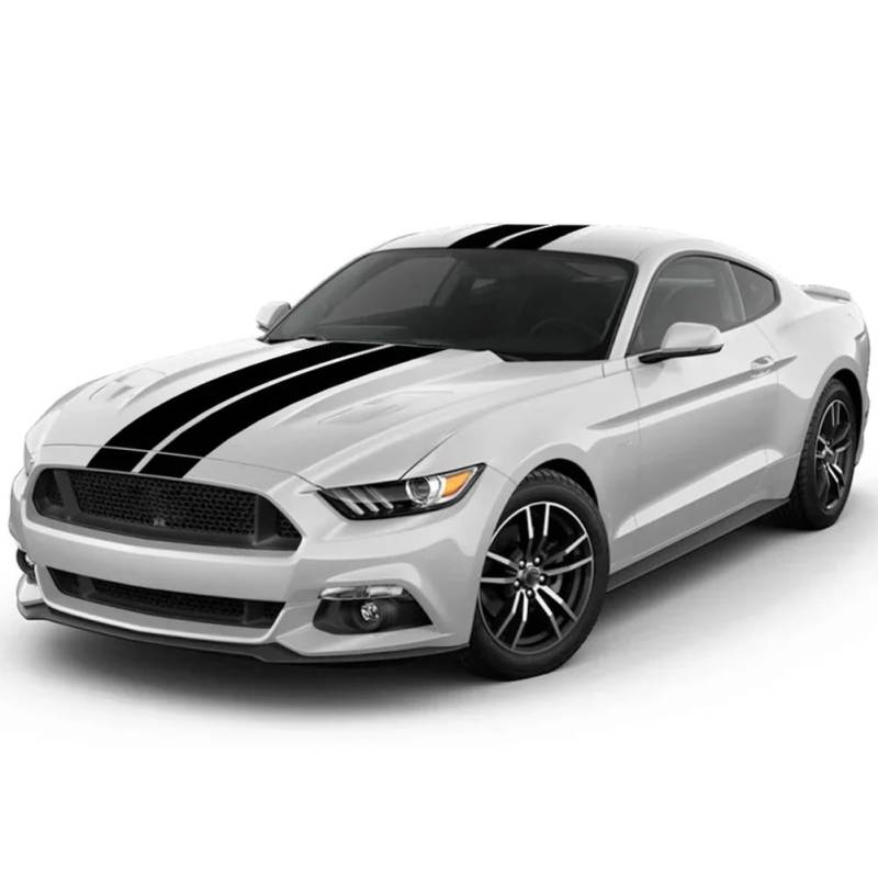 3Pcs Auto Aufkleber Auto Motorhaube Bonent Dach Heck Dekor Aufkleber Grafik Streifen Kit Vinyl Tuning Abdeckung, für Ford Mustang GT500 GT350 GT von CHLSHZXD