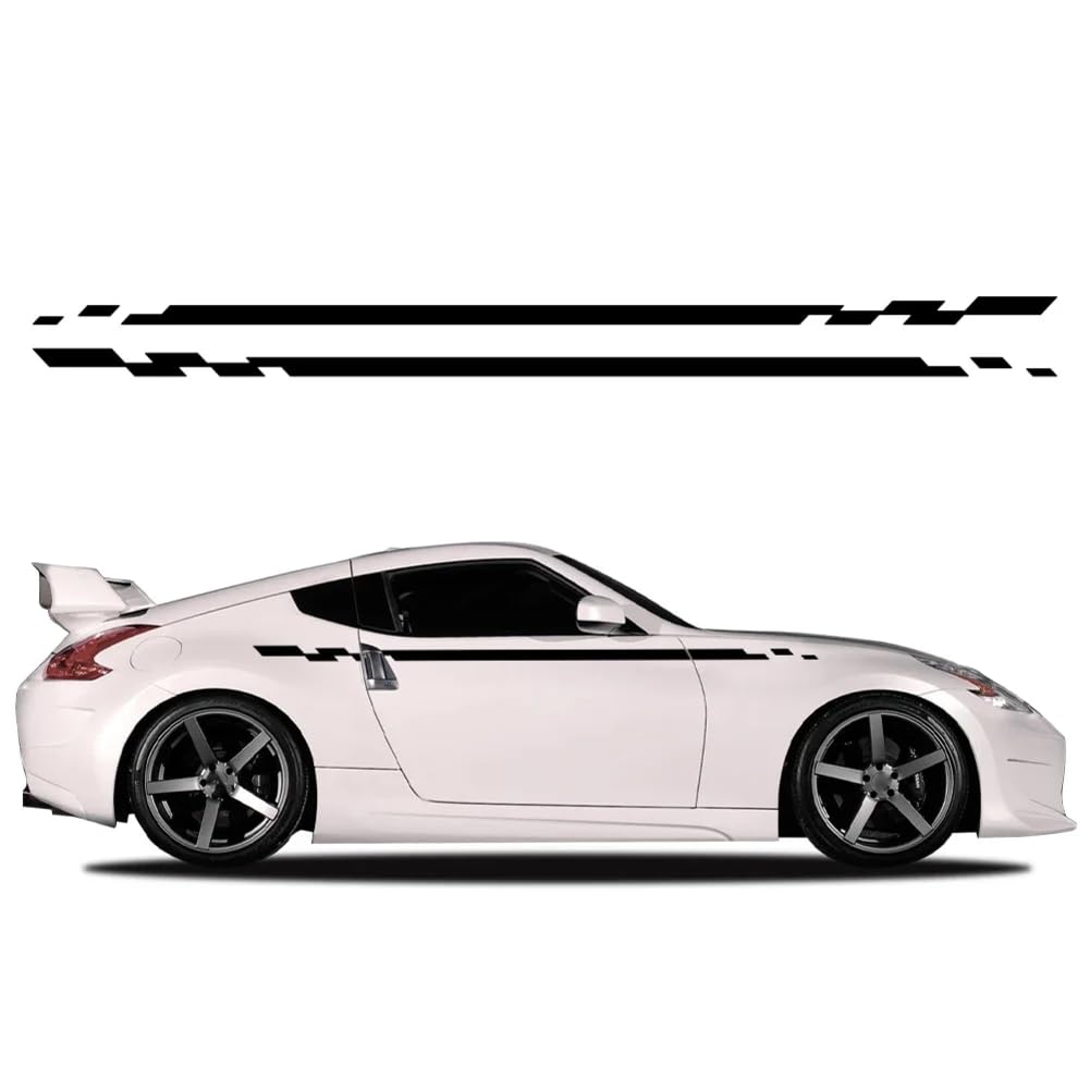 Auto Karierte Aufkleber Auto Body Racing Sport Aufkleber Wasserdicht DIY Vinyl Dekor, für Nissan Z-Cars 350Z 370Z Fairlady Z33 Z34 von CHLSHZXD