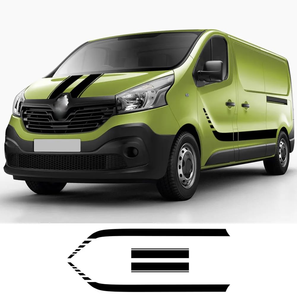 Auto Tür Seite Grafik Aufkleber Vinyl Film Motorhaube Motorhaube Aufkleber Tuning Zubehör, für Renault Trafic 2 3 MK3 MK2 Camper Van von CHLSHZXD