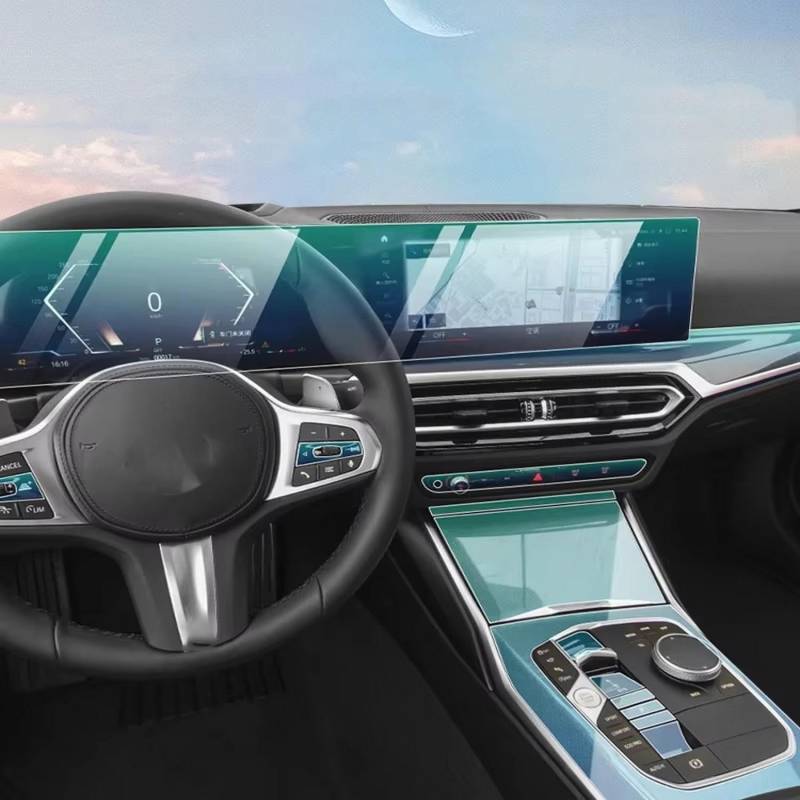 CHLSHZXD Transparente TPU-Folie, Auto-Innenaufkleber, Konsole, Armaturenbrett, Displayschutzfolie, spezielles Autozubehör, Dekor, für 2023 BMW I4 von CHLSHZXD