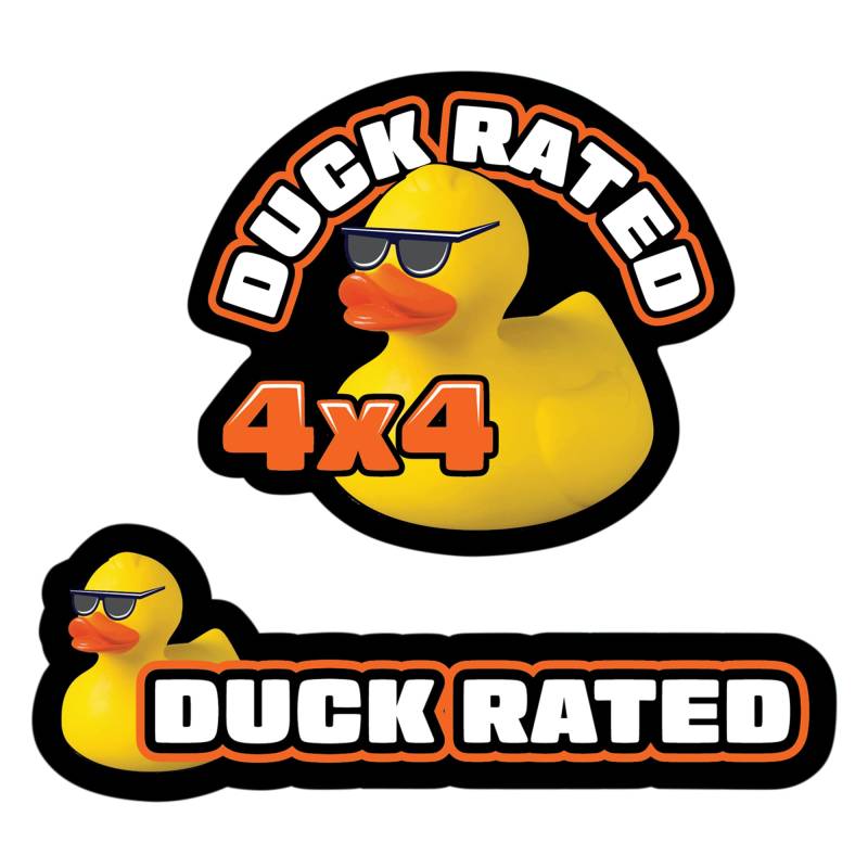 CHROMA CG25187 Duck Rated 4x4 Gummiente, Vinyl-Aufkleber, 15,2 x 20,3 cm, kompatibel mit Jeep von CHROMA